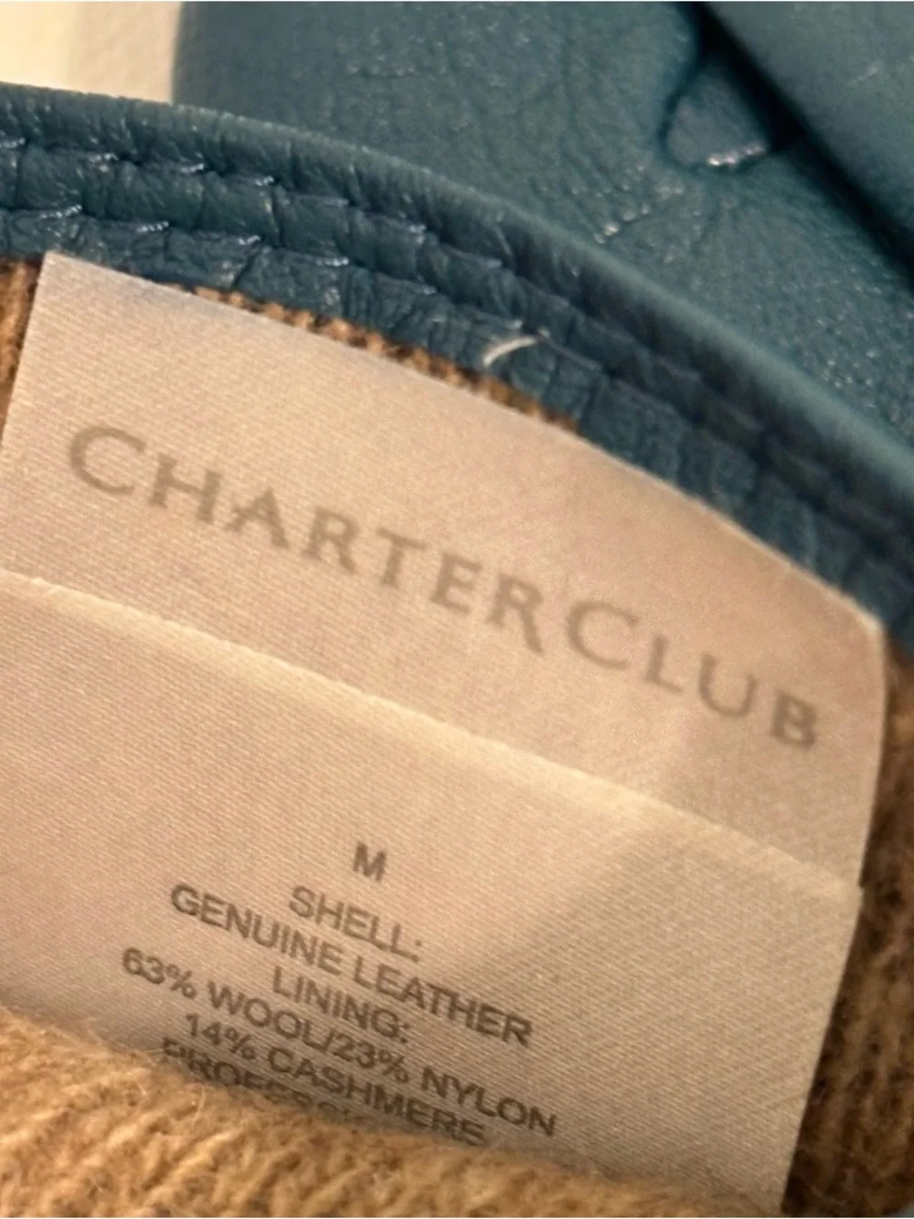 CHARTER CLUB - WOMENS LEATHER GLOVES